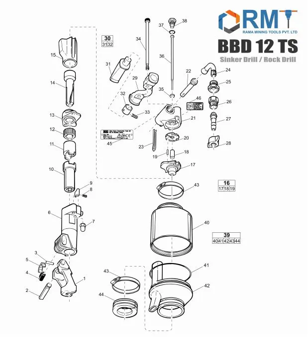 BBD 12 TS  Sinker Drill 